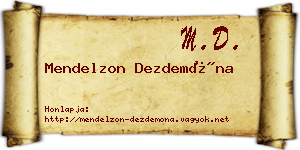 Mendelzon Dezdemóna névjegykártya